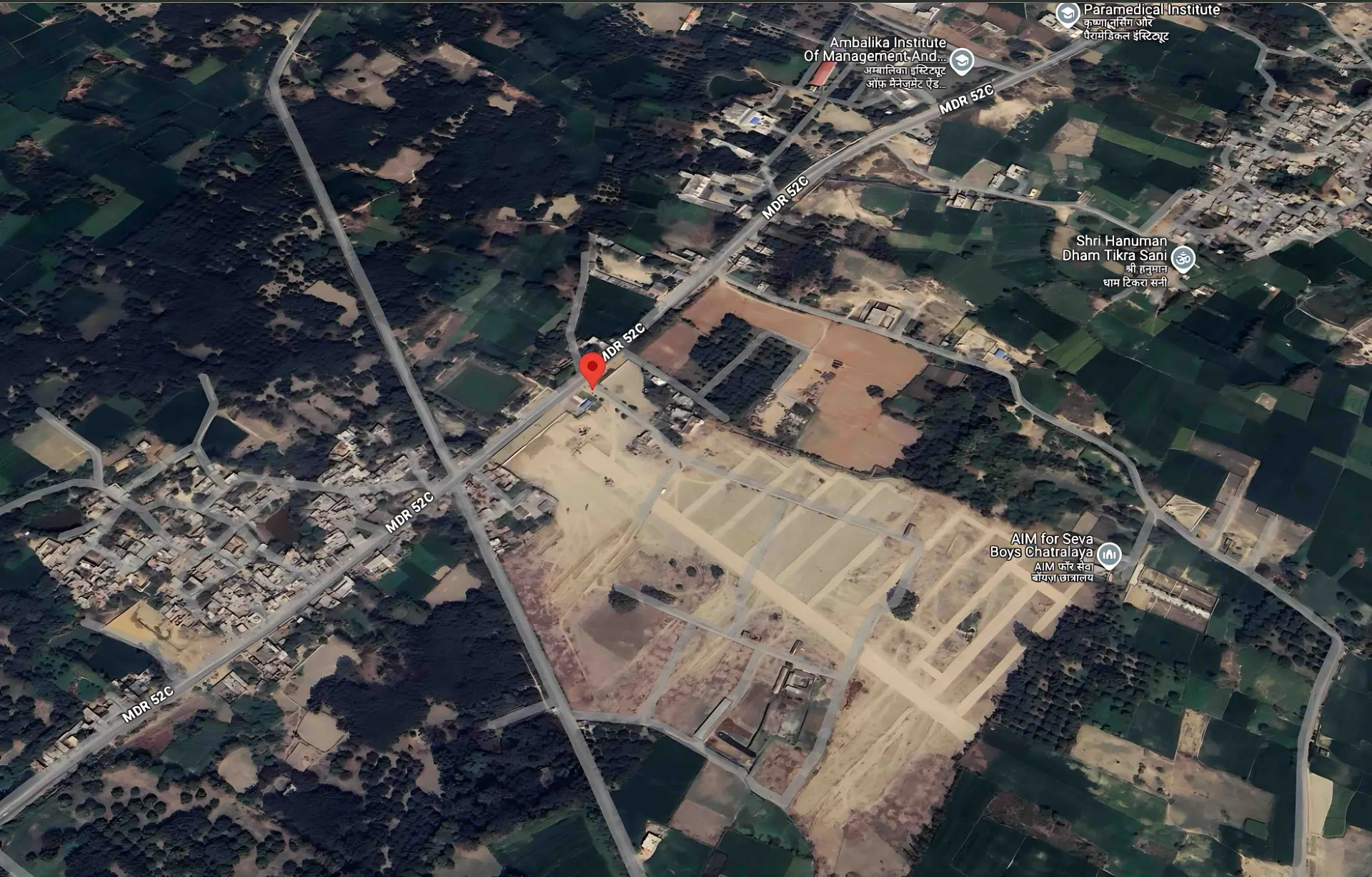 SkyOm City Lucknow Google Satellite View showing exact project location