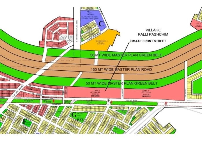 Omaxe Commercial Front Street Layout Map